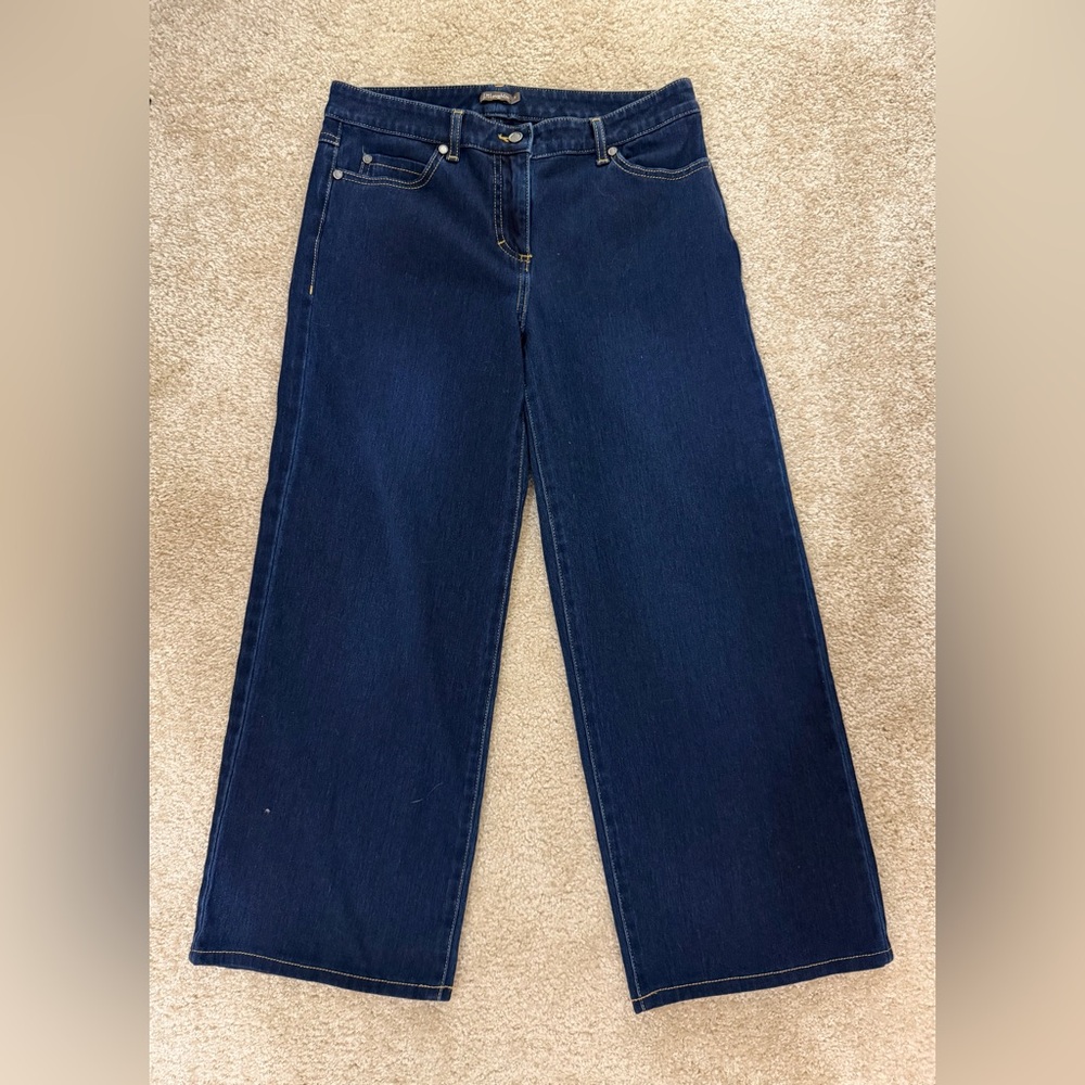 J. McLaughlin Dark Blue Cropped Jeans, Sz 6